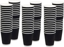 100 X 4Oz Black 3 Ply Ripple Paper Coffee Cups