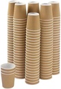 100 X 4Oz Brown 3 Ply Ripple Paper Coffee Cups