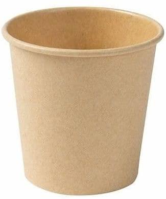 100 X 8Oz Brown Paper Coffee Cups