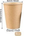 1000 X 8Oz Brown Paper Coffee Cups