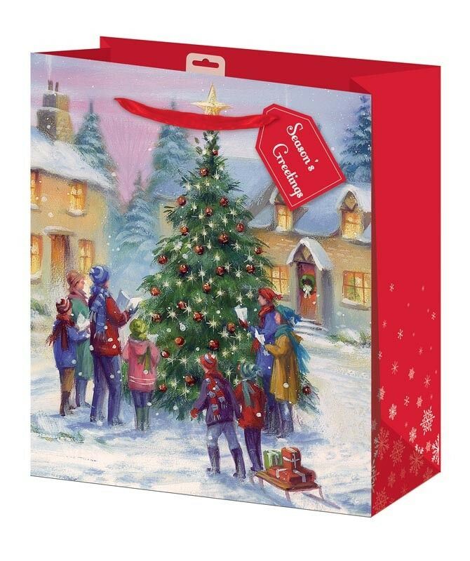 3 x Larg Chrismas Tree & vintage Style Gift Bag