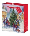 3 x Larg Chrismas Tree & vintage Style Gift Bag