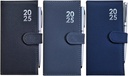 2025 Week To View Premium Padded Slim Pocket Diary Stud Close Diary With Pen