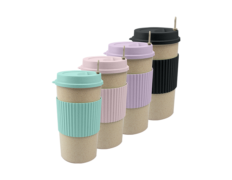 1 x Eco Friendly Travel Mug Reusable Coffee Cups with Lid - 450 mL
