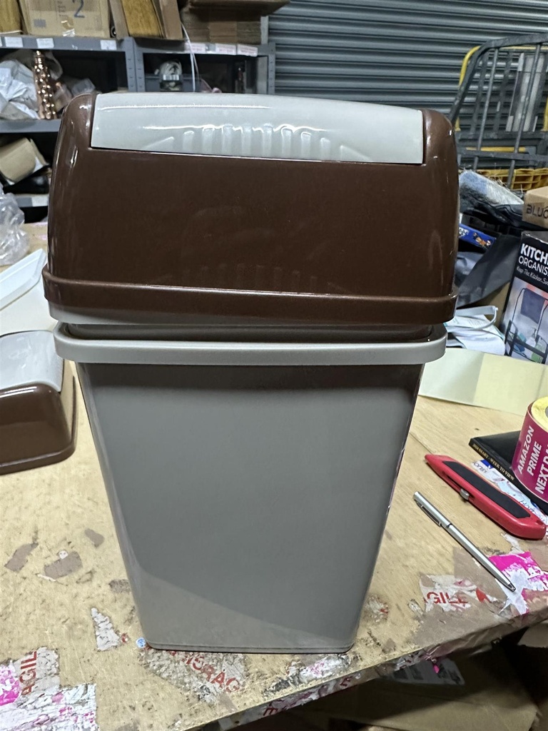 10L Brown Swing Bin dustbin