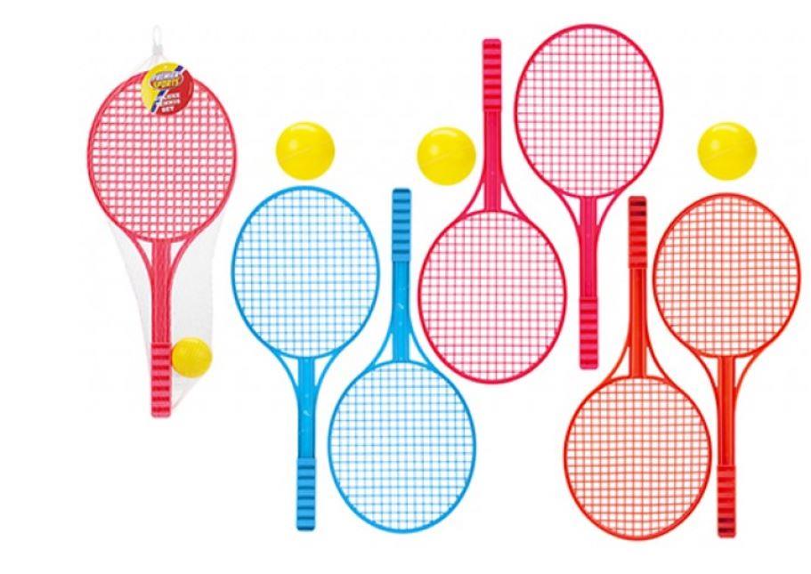 1 X Deluxe Tennis Set With Soft Ball - 3 ASSORTED -