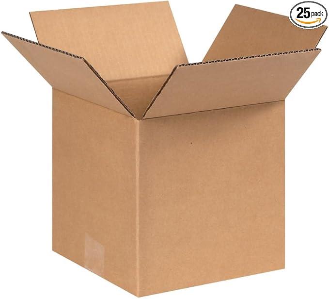 100 PK 10X10X10 Corrugated Cardboard Box for Packing, Moving and Storage