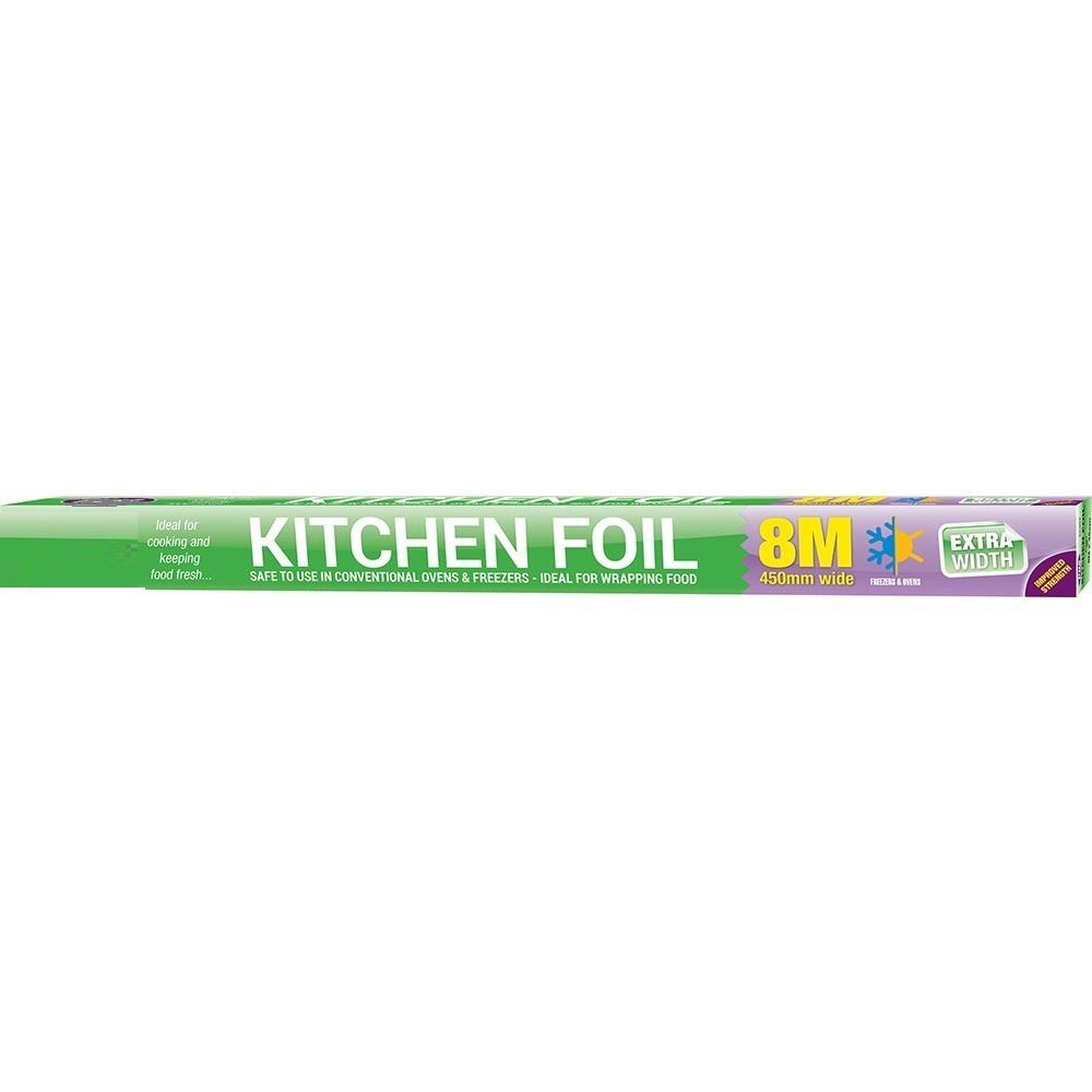 1 Pack - 450mm X 8M KITCHEN TIN FOIL ALUMINIUM ROLL CATERING WRAPPING