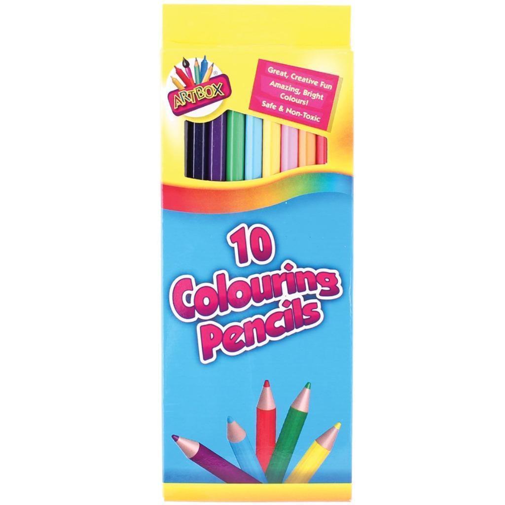 10 Full Size Colour Pencils