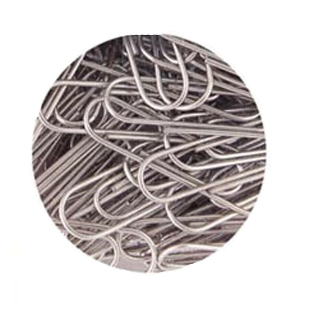 100 Stationery Office School Clips - Silver