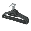 10 pk VELVET HANGER CHARCOAL DARK GREY