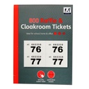 1-800" Cloakroom Ticket