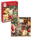 12 Puppy & Kitten Christmas Cards