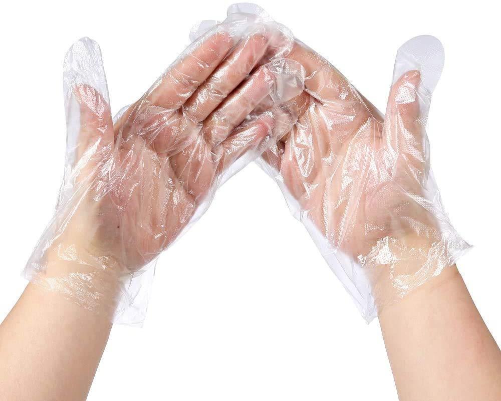 100pc (50pairs) disposable gloves Plastic Gloves.