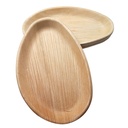 10'' Palm Leaf Plate Plates 10x6 Inch Oval - 10 pcs
