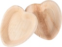 100 pcs  7'' Palm Leaf Plate heart shape - 100 pcs