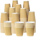 1000 X 12oz Disposable Kraft Ripple Paper Cups Insulated Brown Paper Cups