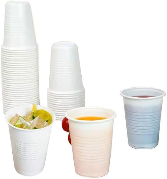 1000pk 7oz White Plastic Glasses
