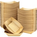 100 x 900ml Brown Kraft Paper Food Trays Disposable Serving Plates